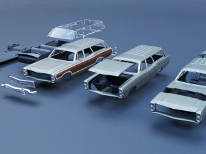 Ford-Country Squire 1967 3D Print Model