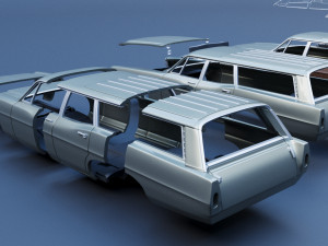 Ford-Country Squire 1967 3D प्रिंट मॉडल