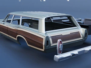 Ford-Country Squire 1967 3D Print Model