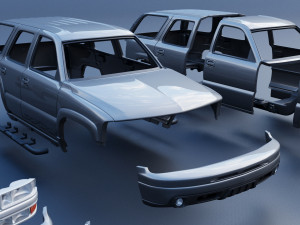 Chevrolet Tahoe 2002 3D Print Model
