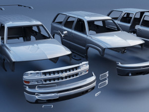 Chevrolet Tahoe 2002 3D Print Model
