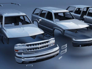 Chevrolet Tahoe 2002 3D Print Model