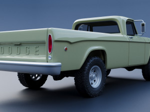 Dodge Power Wagon W100 1969 Modèles 3D en vedette
