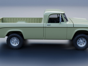 Dodge Power Wagon W100 1969 Modèles 3D en vedette