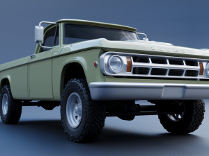 Dodge Power Wagon W100 1969 Modèles 3D en vedette