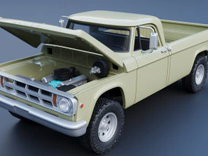 Dodge Power Wagon W100 1969 3D Print Model