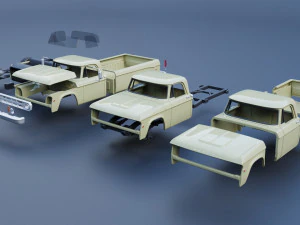 Dodge Power Wagon W100 1969 3D Print Model