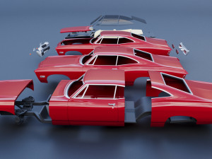 Chevrolet Impala 1968 3D Print Model