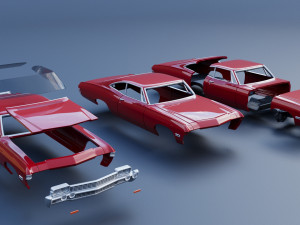 Chevrolet Impala 1968 3D Print Model