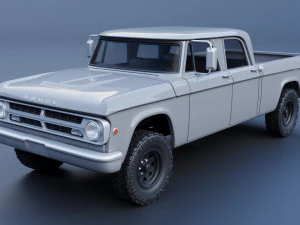 Dodge W200 Power Wagon Crew Cab 1970 3D Print Model