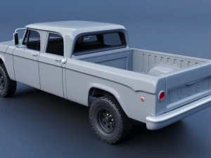 Dodge W200 Power Wagon Crew Cab 1970 3D Print Model