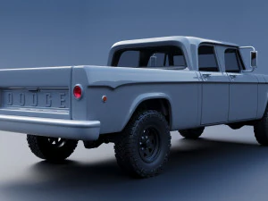 Dodge W200 Power Wagon Crew Cab 1970 3D Print Model