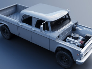 Dodge W200 Power Wagon Crew Cab 1970 3D Baskı Modeli