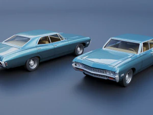 Chevrolet Impala 4 Door 1968 3D Print Model