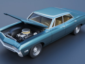 Chevrolet Impala 4 Door 1968 Modelo de impresión 3D