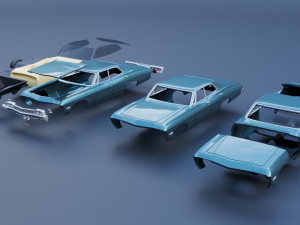 Chevrolet Impala 4 Door 1968 Modelo de impresión 3D
