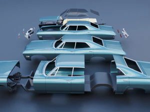 Chevrolet Impala 4 Door 1968 3D Print Model