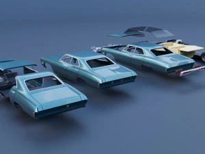 Chevrolet Impala 4 Door 1968 3D Print Model