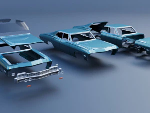 Chevrolet Impala 4 Door 1968 3D Print Model
