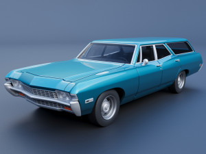 Chevrolet Impala Wagon 1968 3D Print Model