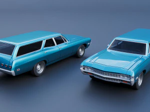 Chevrolet Impala Wagon 1968 3D Print Model