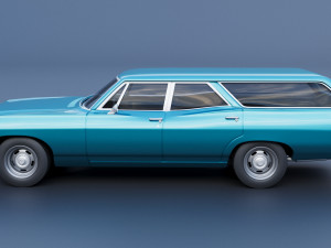 Chevrolet Impala Wagon 1968 Modèles 3D en vedette