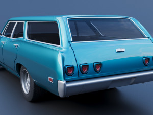 Chevrolet Impala Wagon 1968 Modèles 3D en vedette