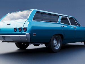 Chevrolet Impala Wagon 1968 Modèles 3D en vedette