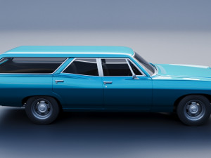 Chevrolet Impala Wagon 1968 Modèles 3D en vedette