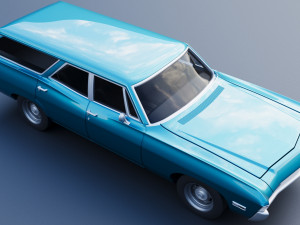 Chevrolet Impala Wagon 1968 Modèles 3D en vedette