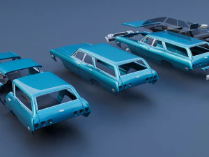 Chevrolet Impala Wagon 1968 3D Print Model