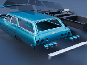 Chevrolet Impala Wagon 1968 3D Print Model