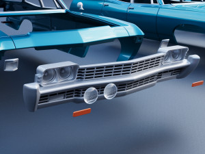 Chevrolet Impala Wagon 1968 Modèles 3D en vedette