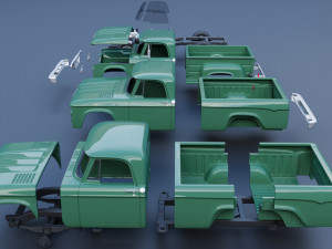 Dodge Power Wagon W100 1962 3D Print Model