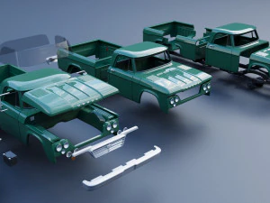 Dodge Power Wagon W100 1962 Modelo de Impressão 3D
