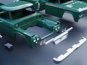Dodge Power Wagon W100 1962 3D Print Model