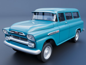 Chevrolet Suburban 1959 3D 프린트 모델