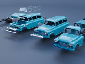 Chevrolet Suburban 1959 3D Print Model