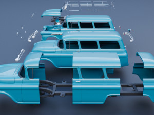 Chevrolet Suburban 1959 3D Print Model