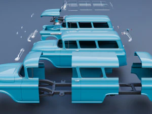 Chevrolet Suburban 1959 3D Print Model