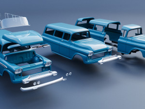 Chevrolet Suburban 1959 3D Print Model