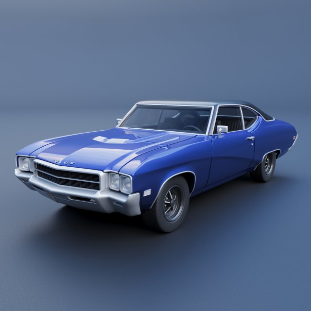 Buick Skylark 1969 3Dプリントモデル .c4d .max .obj .3ds .fbx .stl .blend 