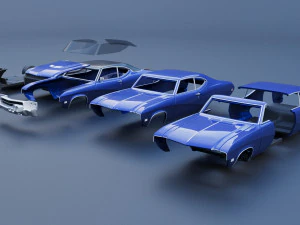 Buick Skylark 1969 3D Print Model