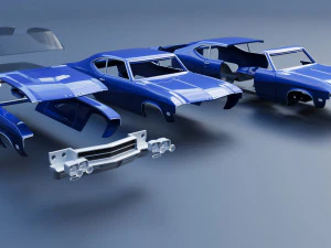 Buick Skylark 1969 3D Print Model