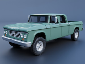 Dodge W200 Power Wagon Crew Cab 1962 3D Baskı Modeli