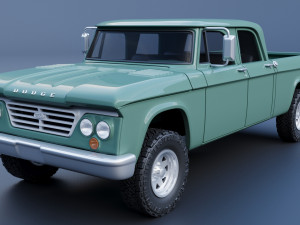 Dodge W200 Power Wagon Crew Cab 1962 3D Print Model