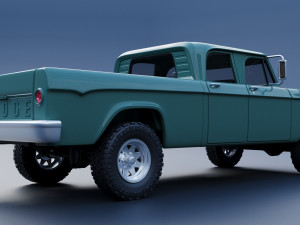 Dodge W200 Power Wagon Crew Cab 1962 3D Print Model