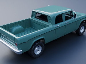 Dodge W200 Power Wagon Crew Cab 1962 3D Print Model