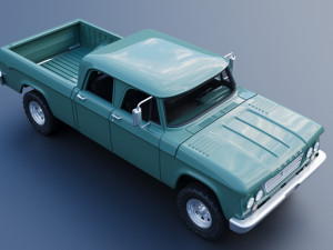 Dodge W200 Power Wagon Crew Cab 1962 3D Print Model