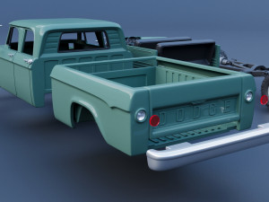 Dodge W200 Power Wagon Crew Cab 1962 3D Print Model